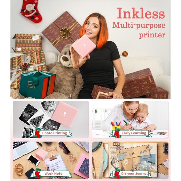 Phomemo M02 Pocket Printer Mini Bluetooth Portable Inkless Thermal Printer - Picture 3 of 4